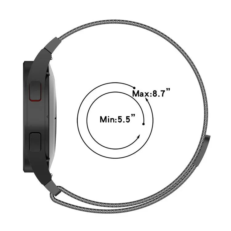 Pulseira de Relógio em Aço Inoxidável com Fecho Rápido Magnético Milan xDfind, Para Samsung Galaxy Watch7 / FE / 6 / 5 / 4