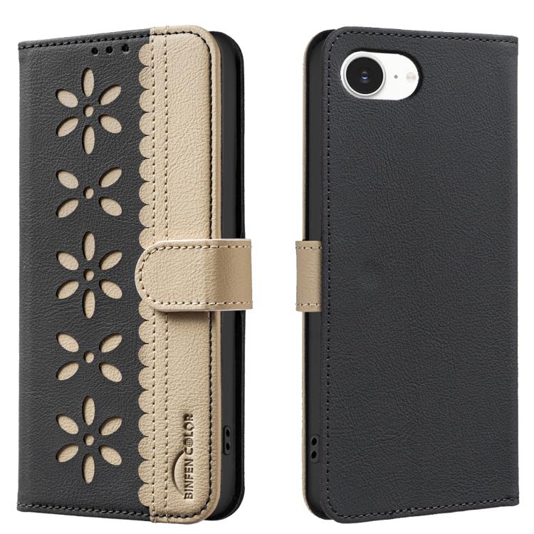 Capa de telemóvel em pele com padrão floral recortado colorido e RFID, para iPhone 16e / 17e, para iPhone 17 Pro Max, para iPhone 17 Pro, para iPhone 17, para iPhone Air, para iPhone 16 Pro Max, para iPhone 16 Pro, para iPhone 16 Plus