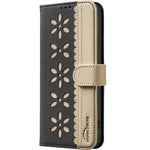 Capa de Telemóvel em Pele com Padrão Floral Oco e Costura Colorida com RFID, Para iPhone XS Max, Para iPhone 6 Plus / 7 Plus / 8 Plus, Para iPhone 6 / 7 / 8