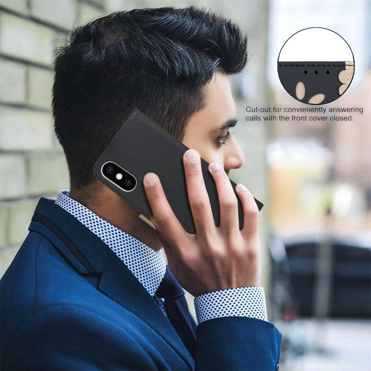 Capa de Telemóvel em Pele com Padrão Floral Oco e Costura Colorida com RFID, Para iPhone XS Max, Para iPhone 6 Plus / 7 Plus / 8 Plus, Para iPhone 6 / 7 / 8