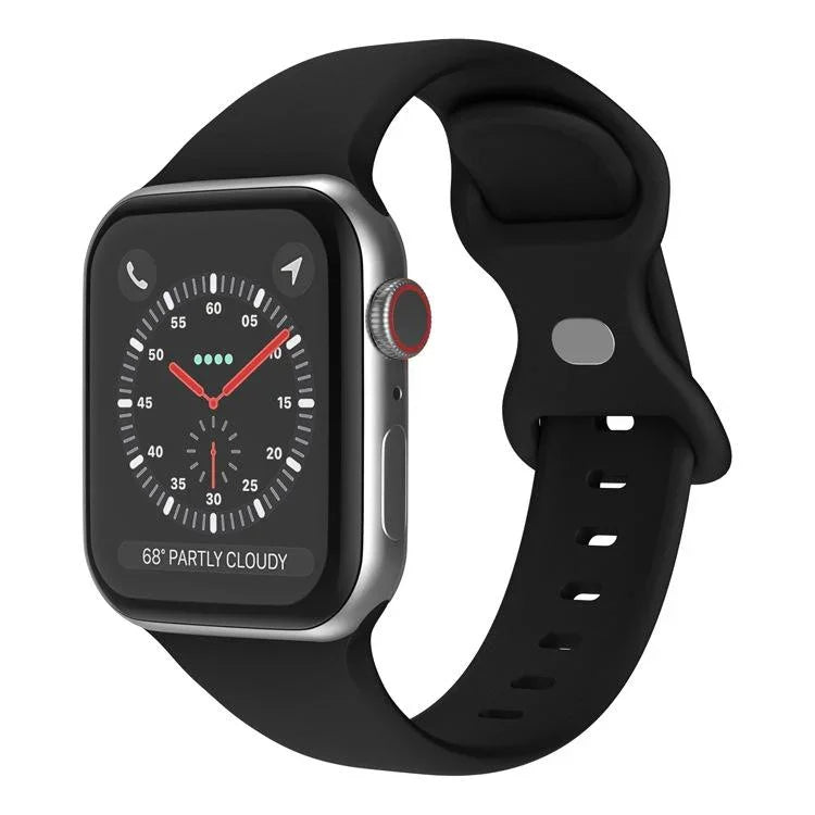 Bracelete de Relógio em Silicone com Fivela Borboleta xDfind, Para Apple Watch 46mm / 49mm / 45mm / 44mm, Para Apple Watch 42mm / 41mm / 40mm / 38mm
