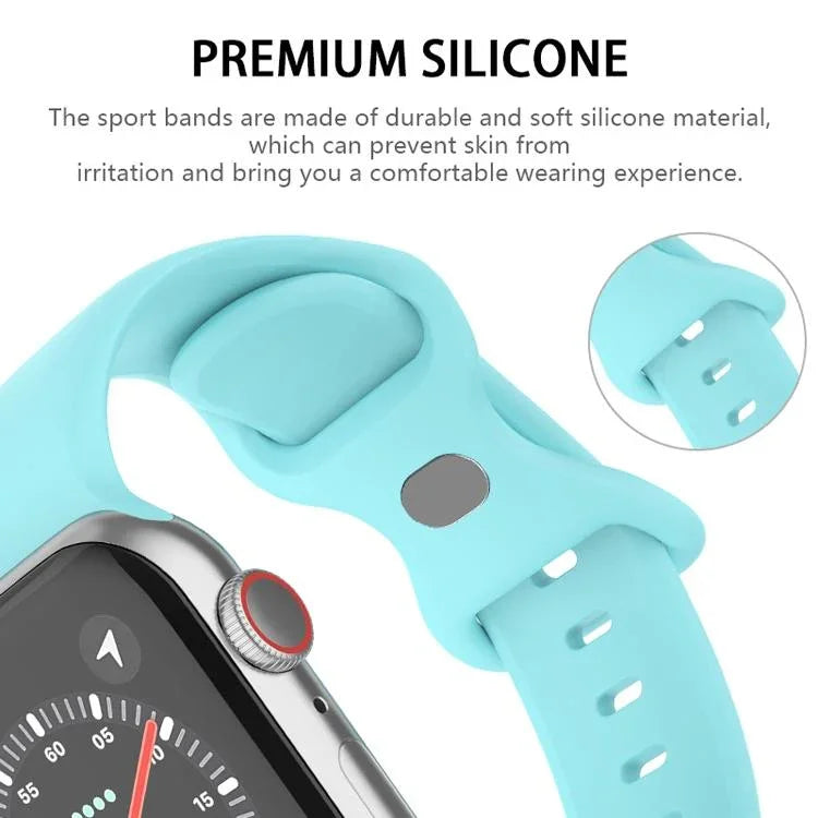 Bracelete de Relógio em Silicone com Fivela Borboleta xDfind, Para Apple Watch 46mm / 49mm / 45mm / 44mm, Para Apple Watch 42mm / 41mm / 40mm / 38mm