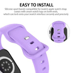 Bracelete de Relógio em Silicone com Fivela Borboleta xDfind, Para Apple Watch 46mm / 49mm / 45mm / 44mm, Para Apple Watch 42mm / 41mm / 40mm / 38mm