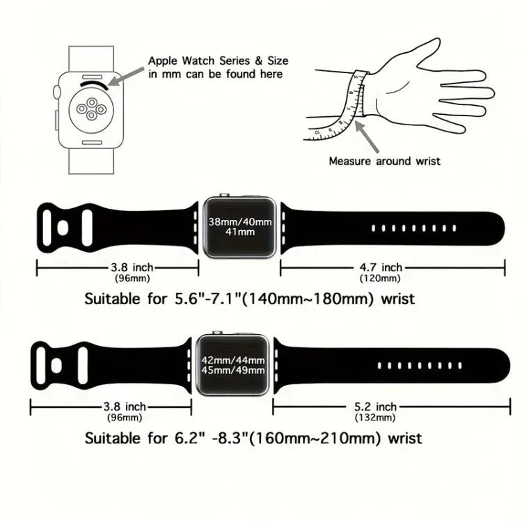 Bracelete de Relógio em Silicone com Fivela Borboleta xDfind, Para Apple Watch 46mm / 49mm / 45mm / 44mm, Para Apple Watch 42mm / 41mm / 40mm / 38mm