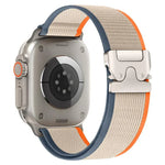 Bracelete de Relógio em Nylon com Loop e Botão de Pressão com Fivela em Titânio xDfind, Para Apple Watch 46mm / 49mm / 45mm / 44mm, Para Apple Watch 42mm / 41mm / 40mm / 38mm