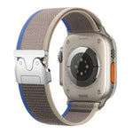 Bracelete de Relógio em Nylon com Loop e Botão de Pressão com Fivela em Titânio xDfind, Para Apple Watch 46mm / 49mm / 45mm / 44mm, Para Apple Watch 42mm / 41mm / 40mm / 38mm
