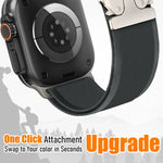 Bracelete de Relógio em Nylon com Loop e Botão de Pressão com Fivela em Titânio xDfind, Para Apple Watch 46mm / 49mm / 45mm / 44mm, Para Apple Watch 42mm / 41mm / 40mm / 38mm