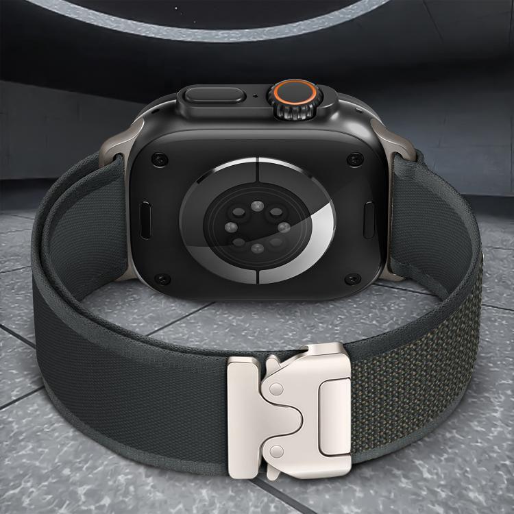 Bracelete de Relógio em Nylon com Loop e Botão de Pressão com Fivela em Titânio xDfind, Para Apple Watch 46mm / 49mm / 45mm / 44mm, Para Apple Watch 42mm / 41mm / 40mm / 38mm