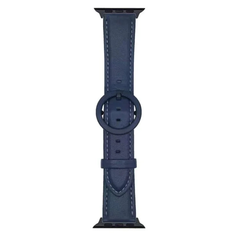 Bracelete de Relógio em Pele com Fivela Redonda xDfind, Para Apple Watch 46mm / 49mm / 45mm / 44mm, Para Apple Watch 42mm / 41mm / 40mm / 38mm