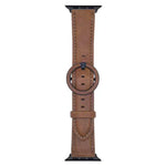 Bracelete de Relógio em Pele com Fivela Redonda xDfind, Para Apple Watch 46mm / 49mm / 45mm / 44mm, Para Apple Watch 42mm / 41mm / 40mm / 38mm