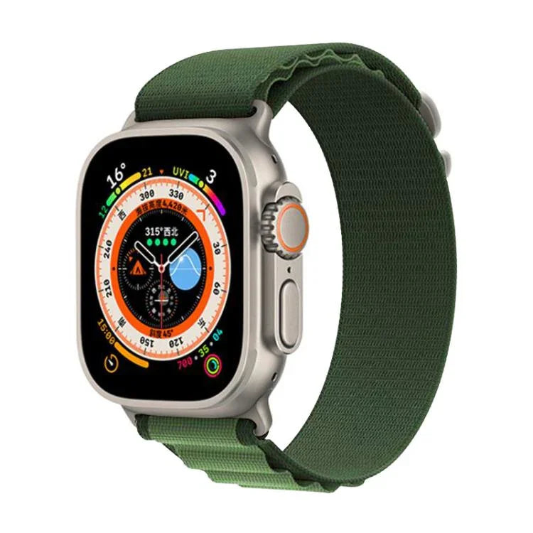 Bracelete de Relógio em Nylon com Loop Aline xDfind, Para Apple Watch 46mm / 49mm / 45mm / 44mm, Para Apple Watch 42mm / 41mm / 40mm / 38mm