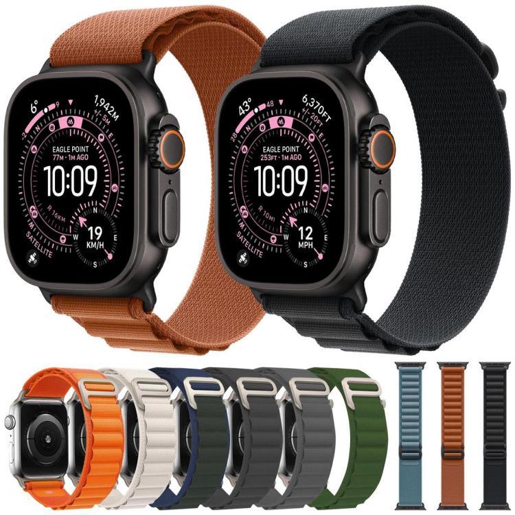 Bracelete de Relógio em Nylon com Loop Aline xDfind, Para Apple Watch 46mm / 49mm / 45mm / 44mm, Para Apple Watch 42mm / 41mm / 40mm / 38mm