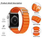Bracelete de Relógio em Nylon com Loop Aline xDfind, Para Apple Watch 46mm / 49mm / 45mm / 44mm, Para Apple Watch 42mm / 41mm / 40mm / 38mm