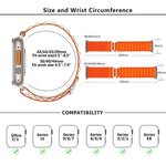 Bracelete de Relógio em Nylon com Loop Aline xDfind, Para Apple Watch 46mm / 49mm / 45mm / 44mm, Para Apple Watch 42mm / 41mm / 40mm / 38mm