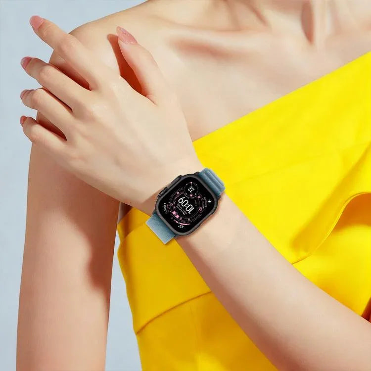 Bracelete de Relógio em Nylon com Loop Aline xDfind, Para Apple Watch 46mm / 49mm / 45mm / 44mm, Para Apple Watch 42mm / 41mm / 40mm / 38mm