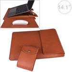Bolsa de Transporte em Pele PU05 com Pequena Bolsa de Armazenamento, para Portátil de 13.3 polegadas, para Portátil de 14.1 polegadas, para Portátil de 15.4 polegadas