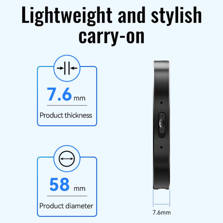 Gravador Inteligente Portátil Magnético JNN A6 com IA Suporte a Controlo por APP, 8GB, 16GB, 32GB, 64GB, 128GB