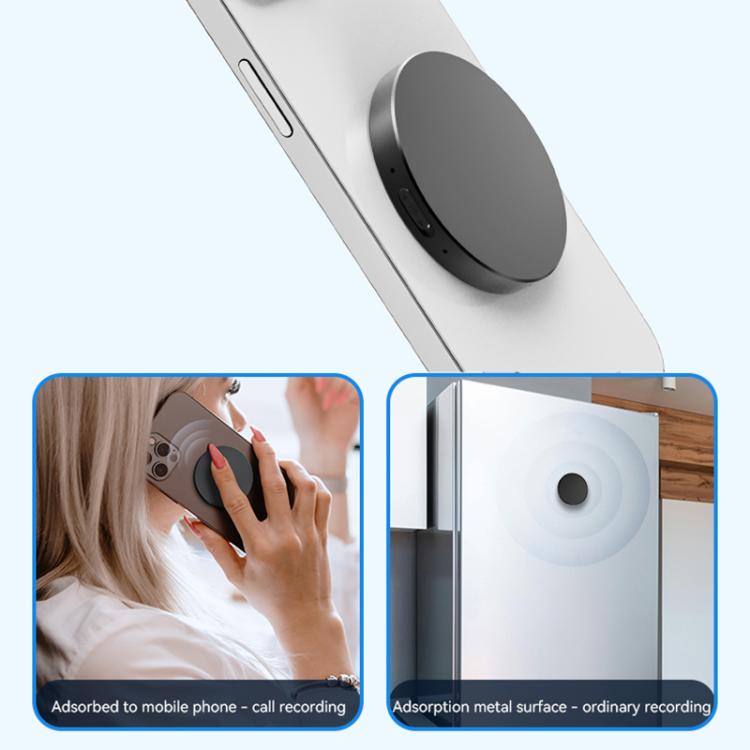 Gravador Inteligente Portátil Magnético JNN A6 com IA Suporte a Controlo por APP, 8GB, 16GB, 32GB, 64GB, 128GB
