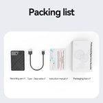 Gravador Inteligente Magnético JNN A5 com Ecrã OLED e IA Suporte a Controlo por APP, 8GB, 16GB, 32GB, 64GB, 128GB