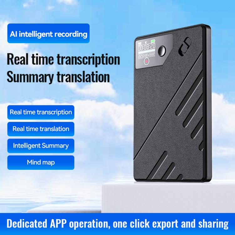Gravador Inteligente Magnético JNN A5 com Ecrã OLED e IA Suporte a Controlo por APP, 8GB, 16GB, 32GB, 64GB, 128GB