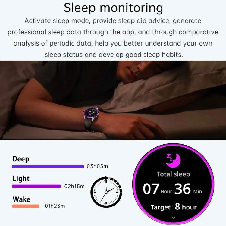 H77 1.43 inch AMOLED Screen Health & Fitness Smart Watch IP67 Waterproof Support BT Call