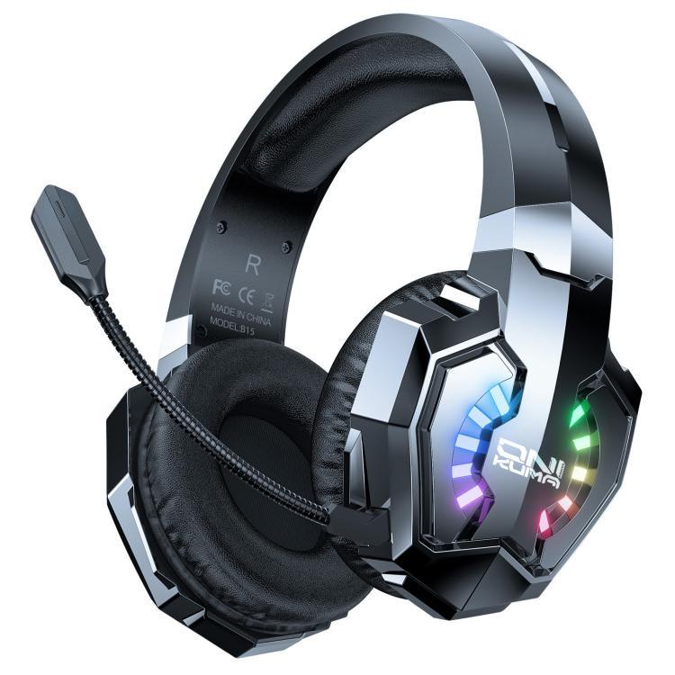 Auriculares Gaming ONIKUMA B15 com Bluetooth Tri-modo, 2.4G, Com Fios