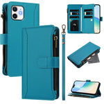 Capa de Telemóvel em Pele com Fecho Magnético, 9 Slots para Cartões e Zíper com Alça de Mão, Para iPhone 11 Pro Max, Para iPhone 11, Para iPhone 11 Pro, Para iPhone XS / X, Para iPhone XR, Para iPhone XS Max, Para iPhone 8 Plus / 7 Plus