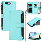 Capa de Telemóvel em Pele com Fecho Magnético, 9 Slots para Cartões e Zíper com Alça de Mão, Para iPhone 11 Pro Max, Para iPhone 11, Para iPhone 11 Pro, Para iPhone XS / X, Para iPhone XR, Para iPhone XS Max, Para iPhone 8 Plus / 7 Plus