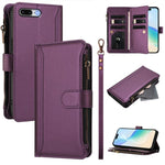 Capa de Telemóvel em Pele com Fecho Magnético, 9 Slots para Cartões e Zíper com Alça de Mão, Para iPhone 11 Pro Max, Para iPhone 11, Para iPhone 11 Pro, Para iPhone XS / X, Para iPhone XR, Para iPhone XS Max, Para iPhone 8 Plus / 7 Plus
