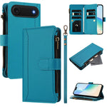 Magnetic Closure 9 Card Slots Zipper Leather Case with Hand Strap, For iPhone 17e / 16e, For iPhone 17 Pro Max, For iPhone 17 Pro, For iPhone 17, For iPhone Air, For iPhone 16 Pro Max, For iPhone 16 Pro, For iPhone 16 Plus