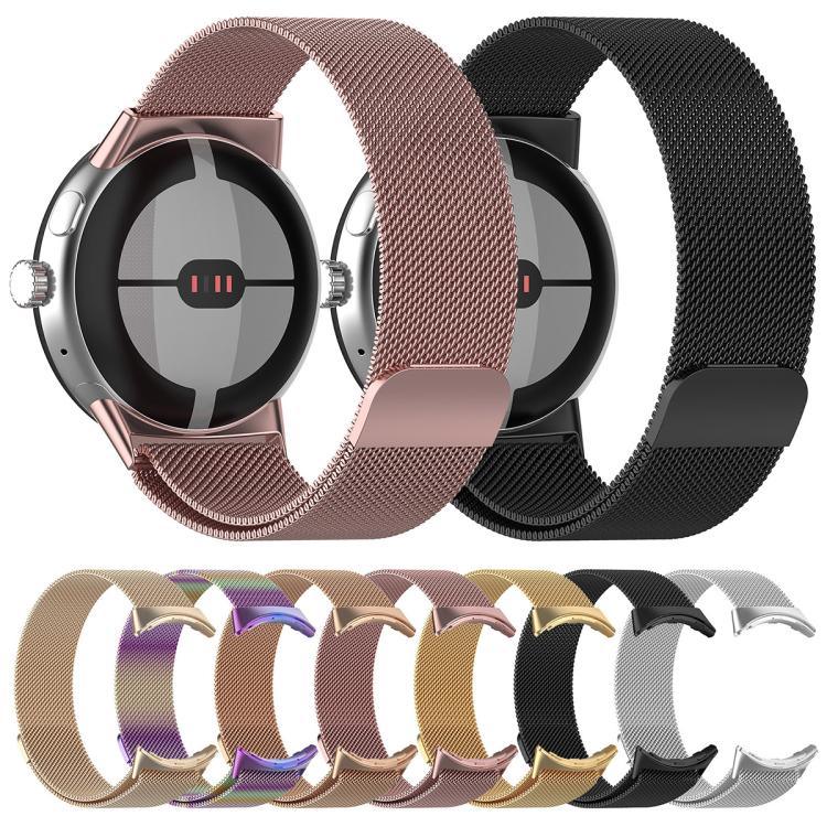 Pulseira Magnética de Metal Milanesa xDfind, Para Google Pixel Watch 4 / Watch 3 45mm, Para Google Pixel Watch 4 / 3 / 2 / 1 41mm