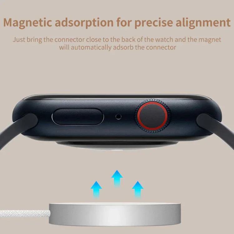 Carregador Sem Fios Magnético para Apple Watch Série xDfind com Caixa em Liga de Alumínio, Tipo-C, USB-A