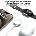 Carregador Sem Fios Magnético para Apple Watch Série xDfind com Caixa em Liga de Alumínio, Tipo-C, USB-A