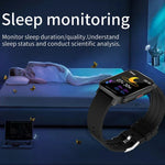 Relógio inteligente com ecrã TFT de 1,54 polegadas, impermeável IP67, tira de silicone desportiva para negócios, Suporta monitorização do sono / monitorização da frequência cardíaca / monitorização da pressão arterial, tira de silicone