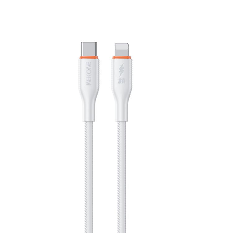 WK WDC-92 PD27W Cabo de Dados de Silicone Type-C para 8 Pinos, Comprimento: 1,2m, WDC-92