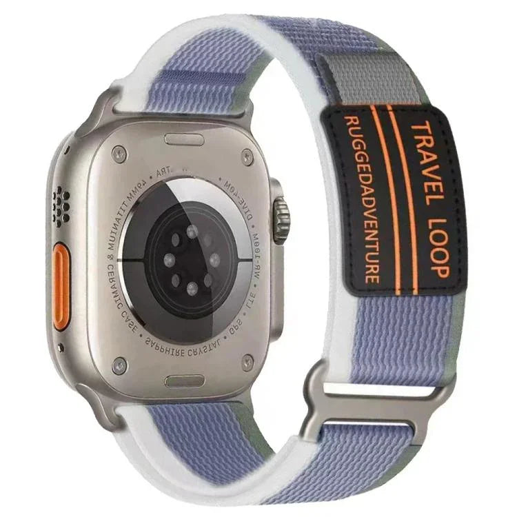 Correia de Relógio em Nylon Trançado com Fivela Metálica de Dupla Secção xDfind, Para Apple Watch 46mm / 49mm / 45mm / 44mm, Para Apple Watch 42mm / 41mm / 40mm / 38mm