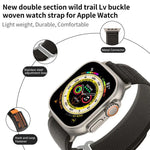 Correia de Relógio em Nylon Trançado com Fivela Metálica de Dupla Secção xDfind, Para Apple Watch 46mm / 49mm / 45mm / 44mm, Para Apple Watch 42mm / 41mm / 40mm / 38mm
