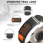 Correia de Relógio em Nylon Trançado com Fivela Metálica de Dupla Secção xDfind, Para Apple Watch 46mm / 49mm / 45mm / 44mm, Para Apple Watch 42mm / 41mm / 40mm / 38mm