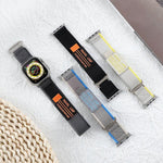 Correia de Relógio em Nylon Trançado com Fivela Metálica de Dupla Secção xDfind, Para Apple Watch 46mm / 49mm / 45mm / 44mm, Para Apple Watch 42mm / 41mm / 40mm / 38mm