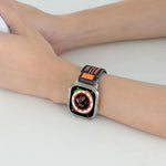 Correia de Relógio em Nylon Trançado com Fivela Metálica de Dupla Secção xDfind, Para Apple Watch 46mm / 49mm / 45mm / 44mm, Para Apple Watch 42mm / 41mm / 40mm / 38mm