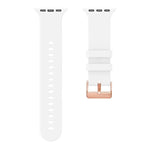 Correia de Relógio em Silicone com Fivela Cor de Ouro Rosa Lisa, Para Apple Watch 42mm / 41mm / 40mm / 38mm