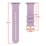 Correia de Relógio em Silicone com Fivela Cor de Ouro Rosa Lisa, Para Apple Watch 42mm / 41mm / 40mm / 38mm