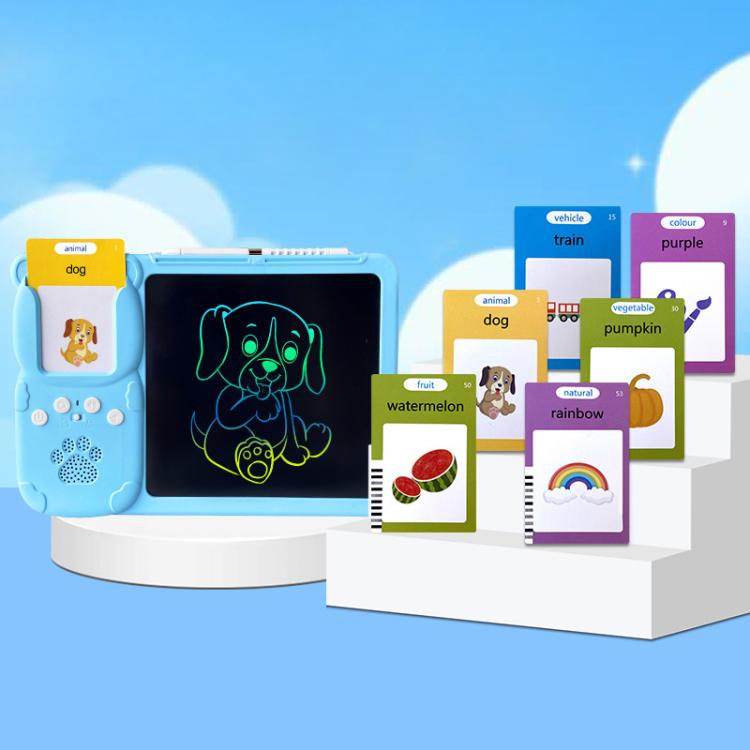 8.5 inch Children Early Education Drawing Board Card English Audiobooks, Blue / 112 Cards, Pink / 112 Cards, Blue / 255 Cards, Pink / 255 Cards