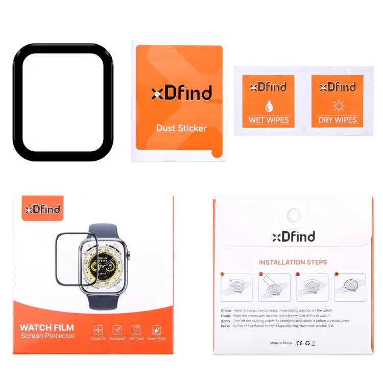2 unidades de Película Curvada 3D em Material Composto Suave xDfind, Para Apple Watch Série 6&SE&5&4 44mm, Para Apple Watch Série 6&SE&5&4 40mm, Para Apple Watch Série 11 / 10 46mm, Para Apple Watch Ultra 3 / 2 / 1 49mm