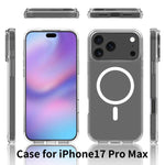 Capa de telemóvel híbrida em PC resistente a riscos com TPU e MagSafe, para iPhone 17 Pro Max, para iPhone 17 Pro, para iPhone 17, para iPhone Air