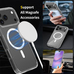 Capa de telemóvel híbrida em PC resistente a riscos com TPU e MagSafe, para iPhone 17 Pro Max, para iPhone 17 Pro, para iPhone 17, para iPhone Air