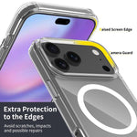 Capa de telemóvel híbrida em PC resistente a riscos com TPU e MagSafe, para iPhone 17 Pro Max, para iPhone 17 Pro, para iPhone 17, para iPhone Air