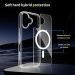 Capa de telemóvel híbrida em PC resistente a riscos com TPU e MagSafe, para iPhone 17 Pro Max, para iPhone 17 Pro, para iPhone 17, para iPhone Air
