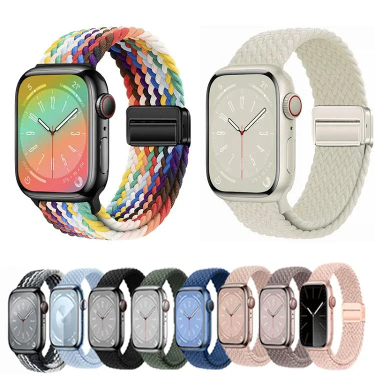Correia de Relógio Trançada com Fivela Magnética xDfind, Para Apple Watch 46mm / 49mm / 45mm / 44mm, Para Apple Watch 42mm / 41mm / 40mm / 38mm