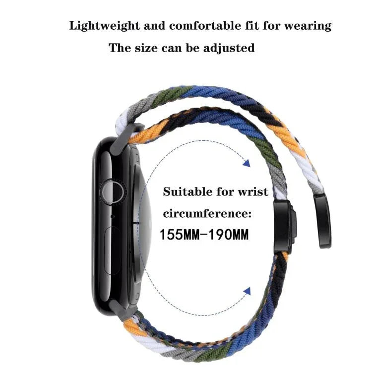 Correia de Relógio Trançada com Fivela Magnética xDfind, Para Apple Watch 46mm / 49mm / 45mm / 44mm, Para Apple Watch 42mm / 41mm / 40mm / 38mm